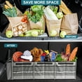 thumbnail image 5 of Car Trunk Organizer,115L Heavy Duty Collapsible Trunk Storage, with Insulated Leakproof Cooler Bag Vehicle Cargo Organizer with Lid, 3 Compartments, Straps For Car,Suv,Jeep,Sedan-Grey, 5 of 12