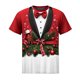 thumbnail image 2 of Tops para hombre, blusas y camisas de manga corta con cuello redondo para hombre, moda para hombre, casual, cuello redondo, estampado, jersey deportivo, mangas cortas, camiseta, blusa navideña, blusa, 2 of 6