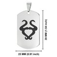 thumbnail image 2 of Stainless Steel Taurus Zodiac Sign (Bull) Dog Tag Pendant Necklace, 2 of 3