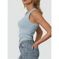 thumbnail image 4 of Women's Crew Neck Tank Tops Breathable Slim Fit Sleeveless Design Trendy Going Out Tops, 4 of 4
