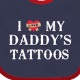 thumbnail image 4 of Inktastic I Love My Daddy's Tattoos Boys or Girls Baby Bib, 4 of 4