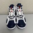thumbnail image 3 of Ni - ke Men Ni - ke Air Jordan 6 Retro Olympic Midnight Navy White Shoe CT8529-164 Size 9.5, 3 of 5