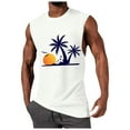thumbnail image 2 of HUITKMM Débardeur Mode Été pour Hommes Design Coucher de Soleil Noix de Coco, 2 of 5