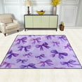 thumbnail image 3 of Area Rug Indoor 63"x48"in Non-Slip Wear Resistant Floor Mats Soft Large Carpets for Living Room Bedroom Home Decor Vibrant Purple Bows Pattern, 3 of 7