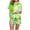 08 Green, variant on Awdenio Womens Pajamas Sets , Women's Short Sleeved Capris Large And Thin Casual And Home Wear Two-piece Set