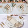 thumbnail image 3 of Retro Brown Cloth Napkins, Farmhouse Buffalo Plaid Vintage Beige Washable and Reusable Dinner Napkins Set of 6, Table Napkin for Kitchen Party Birthday Wedding Hotel Housewarming 20"x20", 3 of 9