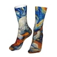 thumbnail image 6 of Salouo Dog Guitar Starry Night Pattern Fun Novelty Crew Socks,Casual Athletic Socks Neutral Socks, 6 of 7