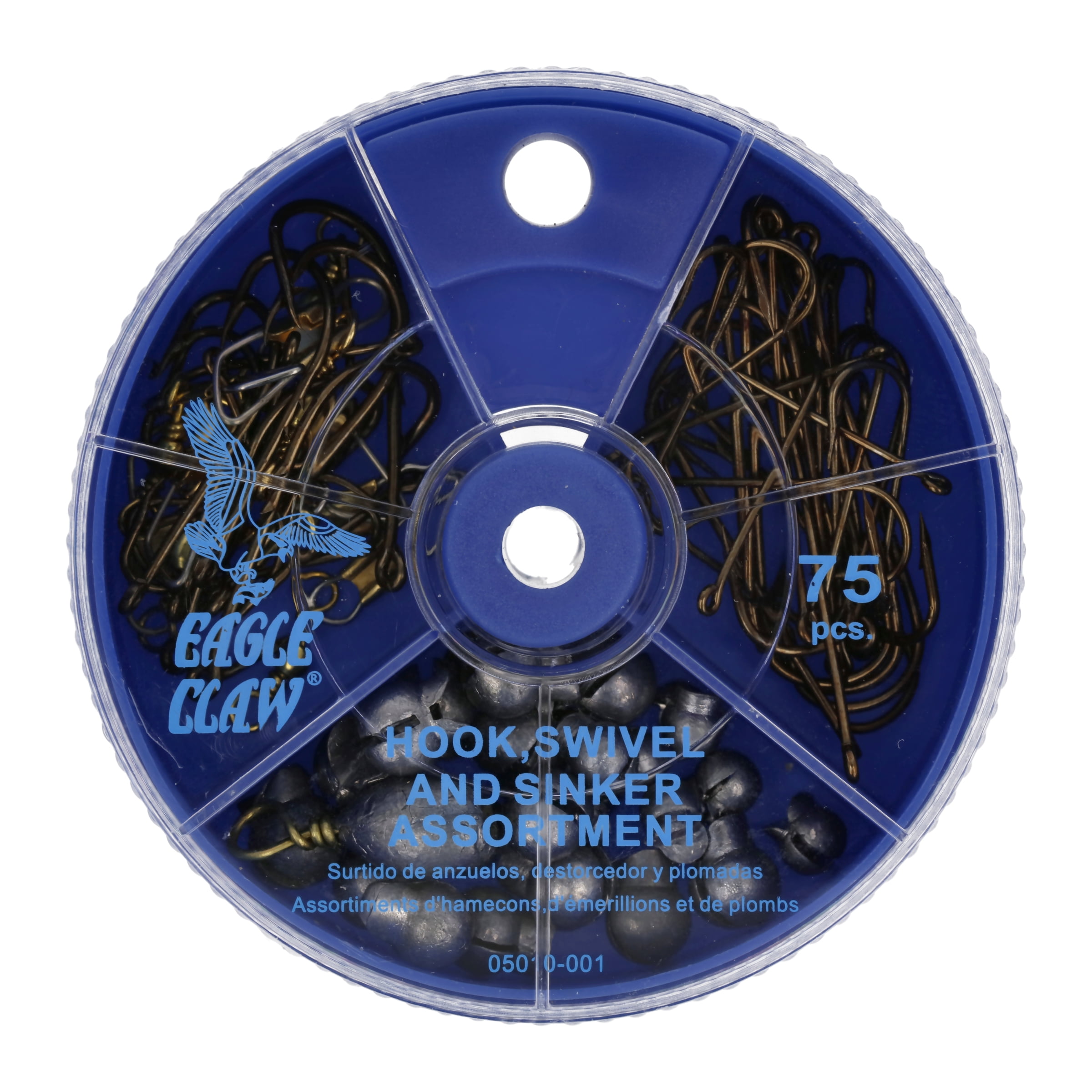 (3 pack) Eagle Claw Hook, Swivel, and Sinker Assortment