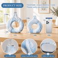 089150 Handcrafted Marble Donut Vase Set Of 2 Water-tight Boho Snuggle ...