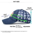 thumbnail image 3 of Uooqdmx Baseball Cap, American Flag Hat, Patriotic Hats for Men, Women Men Sun Hat Star Embroidery Cotton Baseball Cap Trucker Hat, Graphic Hats, Black 2 One Size, 3 of 3