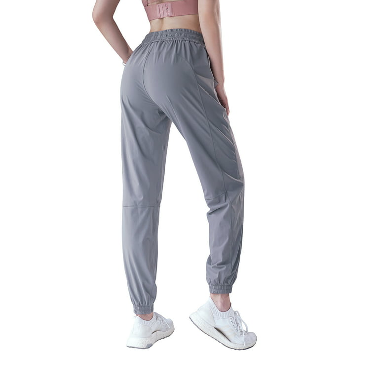 Women's Trousers Spandex Outdoor Joggers Hiking Pants Athletic Workout  Casual Sweatpants, Gray, XL