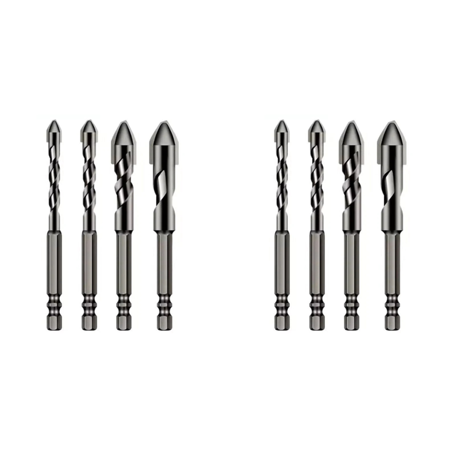 4 PCS Broca Taladro Excéntrico Alta Fuerza para Plástico Azulejos Vidrio