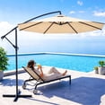 thumbnail image 4 of GVDV 10ft Cantilever Patio Umbrellas,360° Rotation Outdoor Offset Umbrella with Tilt & Crank,UPF 50+ for Garden Deck,Pool,Backyard, 4 of 10