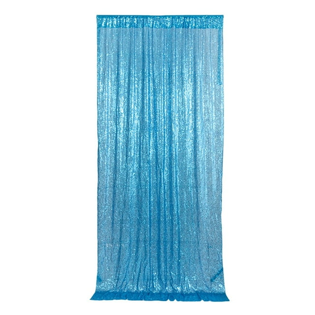 HLONK Sequin Curtain - Solid Color - Shiny Long Glitter - Foldable - Party Decoration - Easy Installation - Wedding Party Sequin Panel - Party Favors