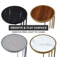 thumbnail image 6 of Annabel End Table White with Faux Marble Veneer Top Gold Metal Base, 6 of 8
