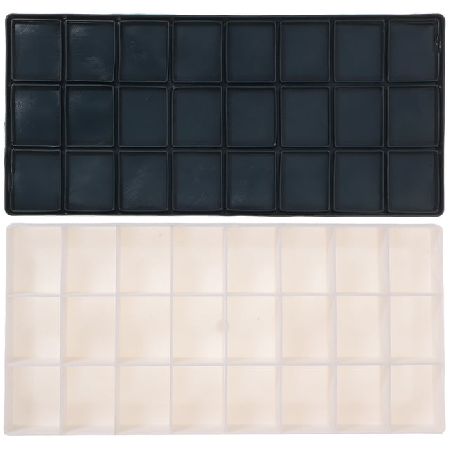 MasteelfCA Plastic Paint Box 24 Large Deep Wells Airtight For Watercolors Paint Box