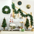 thumbnail image 3 of 4-Piece Christmas Decoration Set, Pre-lit Artificial Christmas Tree Garland Wreath 4FT Xmas Trees 4-Piece Set, Outdoor Christmas Tree for Porch, Entrance, Holiday Decor, 3 of 10