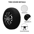 thumbnail image 2 of Sikiie Retro Musical PVC Leather Spare Tire Wheel Cover Spare Tire Cover, for Car Truck SUV Camper Trailer Universal Fit(14-17in)-17 inch, 2 of 6
