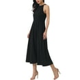 thumbnail image 4 of INSPIRE CHIC Women's Halter Neck Dresses Sleeveless Formal Cocktail Midi Dress 2XL Black, 4 of 6