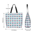 thumbnail image 5 of Bingfone Canvas Tote Bag for Women with Inner Pocket Aesthetic Cute Shopping Tote Bags Reusable Grocery Bags- Tulips Flowers, 5 of 8