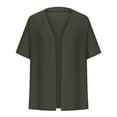 thumbnail image 4 of hotojiny Plus Size Cardigan for Women 2025 Fall Open Front Shrug Solid Color Half Sleeve Coat Tops Trendy Casual Outwear, 4 of 7