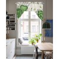 thumbnail image 4 of St. Patrick's Swag Valances for Windows, Small Curtains Drapes, Luck Shamrock Eucalyptus Leaves Flowers Beige Kitchen Window Curtains Over Sink Window Treatment Valance for Bedroom/Bathroom 56"x36", 4 of 5