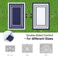 thumbnail image 2 of Smiry Outdoor Rugs 5x8, Waterproof Plastic Straw Indoor Outdoor Mat for Patio, RV Camping, Deck,Porch, Navy & White, 2 of 6