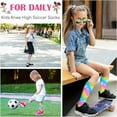 thumbnail image 7 of Kids Soccer Socks Toddler Knee High Soccer Baseball Socks for Girls, 7 of 7