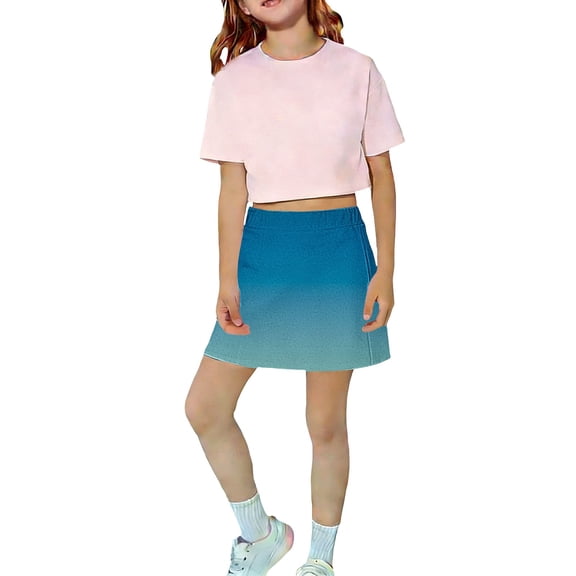 EnJoCho Girls Tennis Skirt Shorts High Waisted Athletic Skorts Workout Goš
f Running School Skirt Girls Floral Dress Easter Floral Print Dress