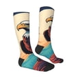 thumbnail image 3 of Vsdgher Cartoon Iceberg Bald Eagle Print Thigh High Socks Extra Long Stretchy Sock Women Over Knee High Opaque Stocking Daily Wear, 3 of 5