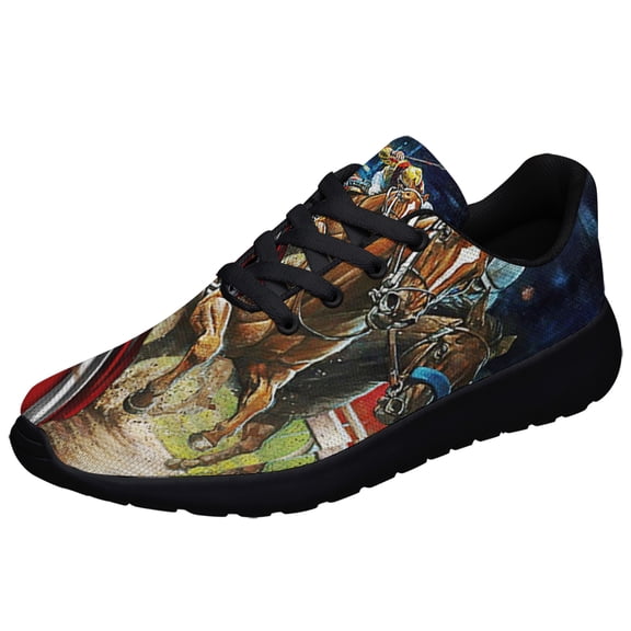 Horse Racing Shoes Sneakers Black Size 3.5