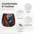 thumbnail image 4 of Bixox Women's Red And Blue Fire Dragon F pattern 2 in 1 Running Shorts - Lightweight Athletic Workout Gym Yoga Shorts Liner with Pockets - Large, 4 of 5