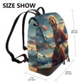 thumbnail image 3 of Hirioo Meditating Golden Retriever for Womens Backpack Leather Backpack for Women Travel Fashion Bags,Perfect for Work, School, or Casual Outings, 3 of 4