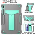 thumbnail image 2 of Dteck Case for Samsung Galaxy Tab S7 FE T730 (2021) 12.4-inch,Shockproof Rubber Case Kickstand Hybrid 3-Layer Protection Cover for Galaxy Tab S7 FE 5G SM-T736B/Galaxy Tab S7+ T970,Gray+Mint, 2 of 4