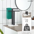 thumbnail image 4 of KOKOSIRI Hand Towel Bars Matte Black Towel Racks with Marble Base for Bathroom Kitchen Vanity Countertop, Stainless Steel 15.7'' Height THS0001-SM-BK, 4 of 7