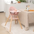 thumbnail image 2 of Costway Trona Convertible 6 en 1 para Bebés Silla Alta de Comer Infantil con Bandeja Desmontable Arnés Cojín PU para Niños de 6-36 Meses Rosa, 2 of 10