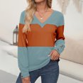 thumbnail image 2 of Hauts à Manches Longues pour Femmes Automne - Col en V, Coupe Ample, Tendance pour l'Automne, 2 of 4