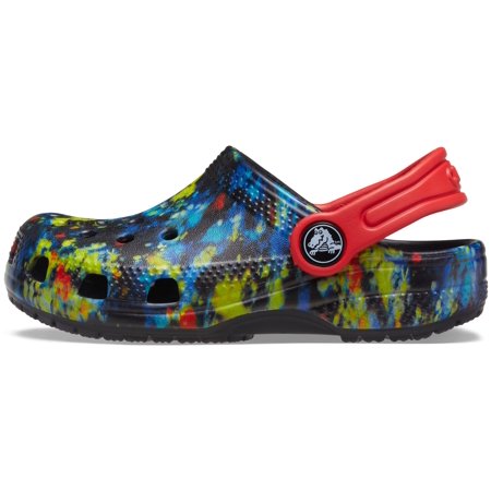 Crocs Classic Tie Dye Clogs (Toddler), Splatter Dye/Red, 7 Toddler ...