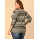 thumbnail image 4 of Top de Rayas Boho Agnes Orinda Cuello vuelto Multicolor 4XL, 4 of 5