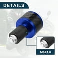 thumbnail image 5 of Unique Bargains 2 Pcs Motorcycle Handlebar End Plug Aluminum Alloy 7/8" 22mm Fashionable Blue, 5 of 6