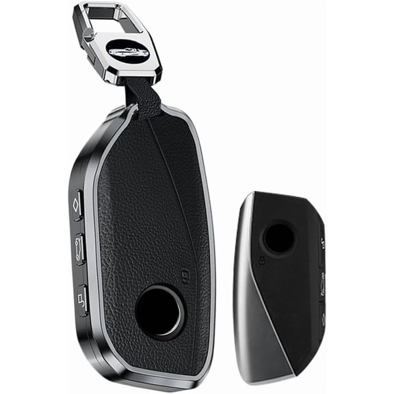 2023 Metal Key Fob Cover for BMW 7 Series X7 i7 iX XM 2024 X5 Accessories Leather Remote key Shell 4 Button