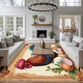 thumbnail image 3 of 5'x8' Area Rugs, Retro Rooster Indoor Outdoor Area Rug for Living Room Bedroom, Farmhouse Vintage Summer Botanical Washable Bathroom Rugs Kitchen Floor Carpet Mats Home Decor Aesthetic, 3 of 8