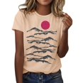 thumbnail image 1 of YDLCAFD Chemises à Manches Courtes pour Femmes Pack Col Carré Mode Décontractée Imprimé Col Rond T-Shirt à Manches Courtes, 1 of 4