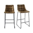 thumbnail image 1 of Picket House Furnishings Richmond Metal Bar Stool Set in Brown, 1 of 11