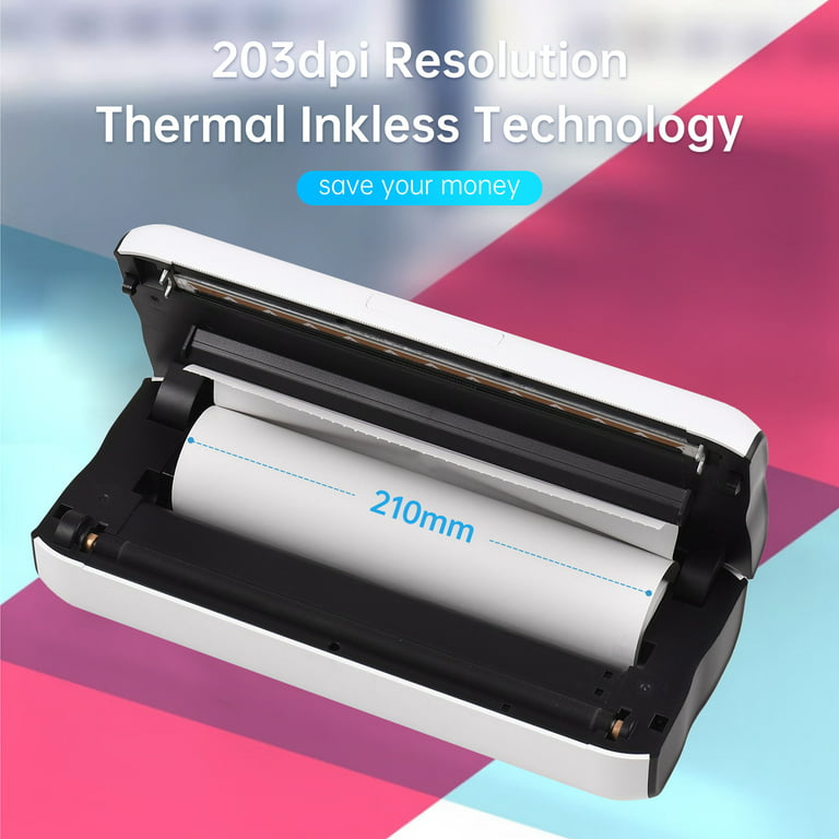A4 Portable Paper Printer X8 Thermal Printing Wireless BT Connect  Compatible IOS and Android Mobile Photo Printer Support 210mm - AliExpress