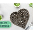 thumbnail image 6 of Comfify Cast Iron Heart Trivet with Rust Brown Finish, 6 of 7