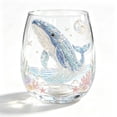 thumbnail image 2 of SLYNSHome Underwater Sea Animal Print Stemless Wine Glass, Tropical Ocean Themed Clear Tumbler, Octopus Pattern Cocktail Cup For Summer Table Decor & Holiday Gift, 2 of 7