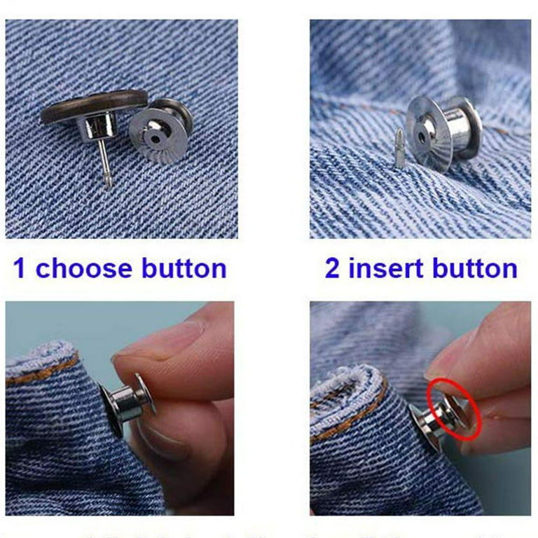 1PCS Adjustable Waist Button For Jeans Pants Detachable Button, No