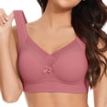 thumbnail image 4 of IQOGKRN Plus Size Anti Sagging Bras for Women Seamless No Underwire Comfortable Push Up Wireless Bra Mesh Padded Smoothing Bras Brick Red 6XL, 4 of 4