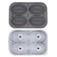 thumbnail image 1 of Basketball Ice Cube Mold, Basketball Shape Ice Cube Tray, Silicone Sphere Ice Mold Make 4 Large Ice Balls for Chilling Whiskey Cocktails Drinks, 1 of 5